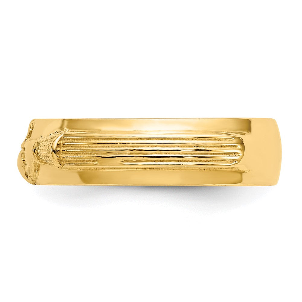 Herren-Ehering Claddagh, 14K Gelbgold, echt