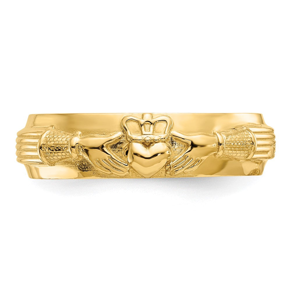 Herren-Ehering Claddagh, 14K Gelbgold, echt