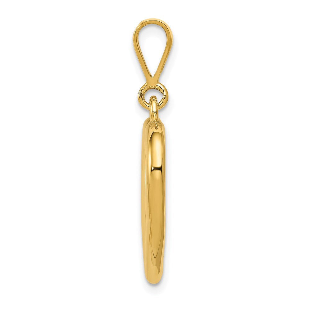 14K Gelbgold Polierter Herz-Anhänger