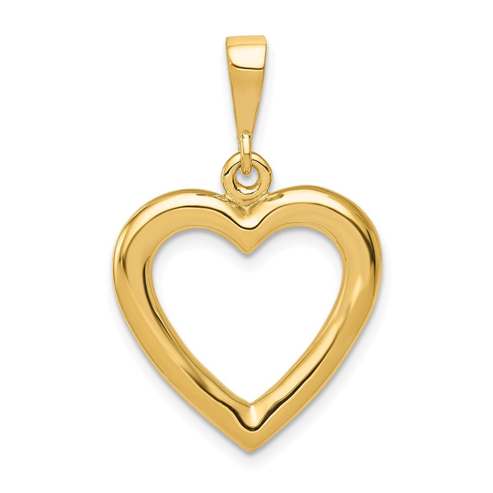 14K Gelbgold Polierter Herz-Anhänger