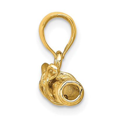 14K Gelbgold 3d Hohl Poliert Diploma Anhänger