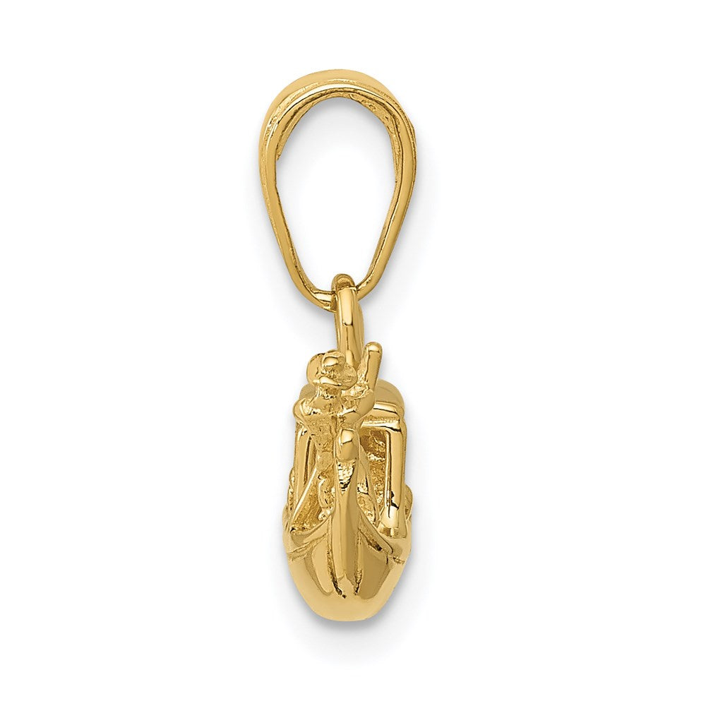 14K Gelbgold massiver polierter 3-D-Gondel-Anhänger