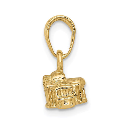 14K Gelbgold 3D-Anhänger „Weißes Haus“