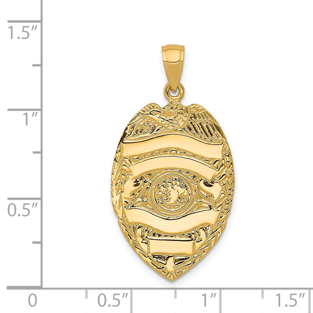 14K Gelbgold Großer Anhänger mit Wappen