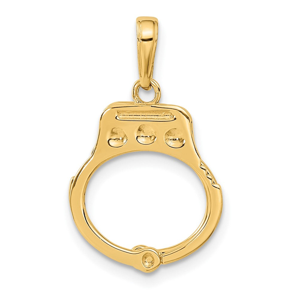14K Gelbgold Handschellen-Charm, 2-teilig