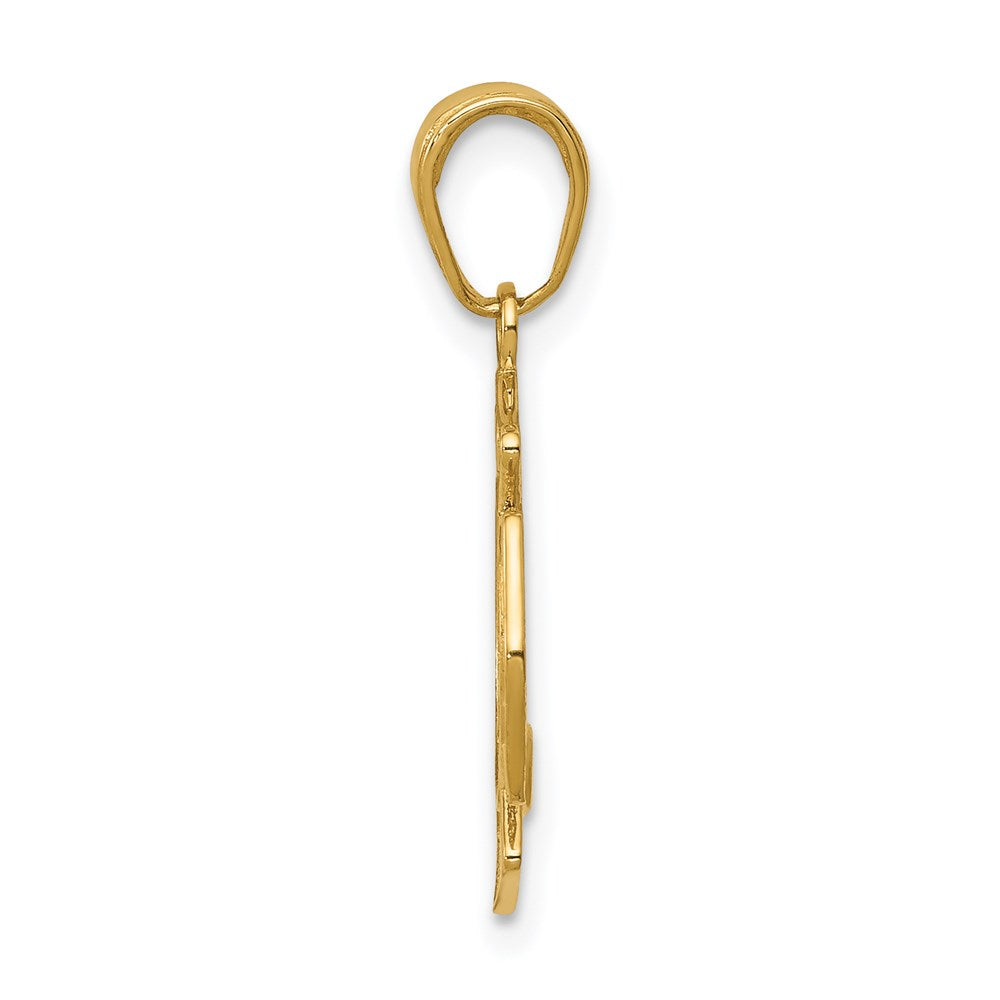 14K Gelbgold Klein St. Florian Abzeichen Anhänger