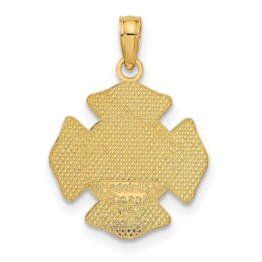 14K Gelbgold Klein St. Florian Abzeichen Anhänger