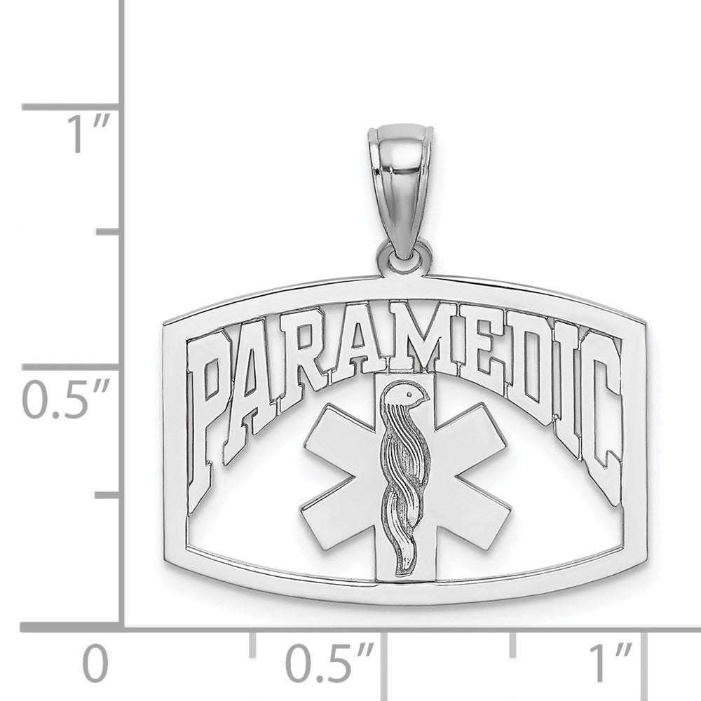 14K Weißgold Ausgeschnittener PARAMEDIC-Charm