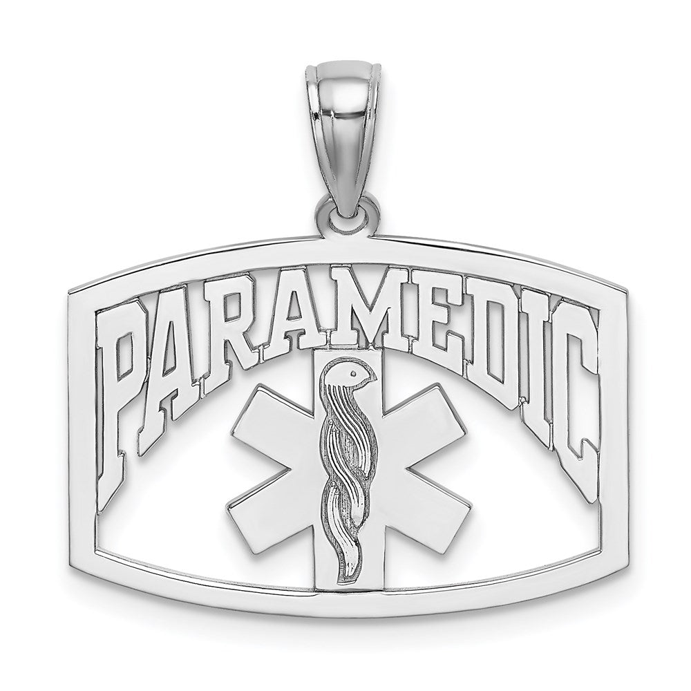 14K Weißgold Ausgeschnittener PARAMEDIC-Charm