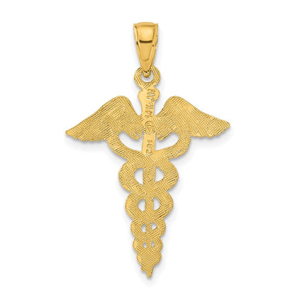 14K Gelbgold Caduceus Anhänger