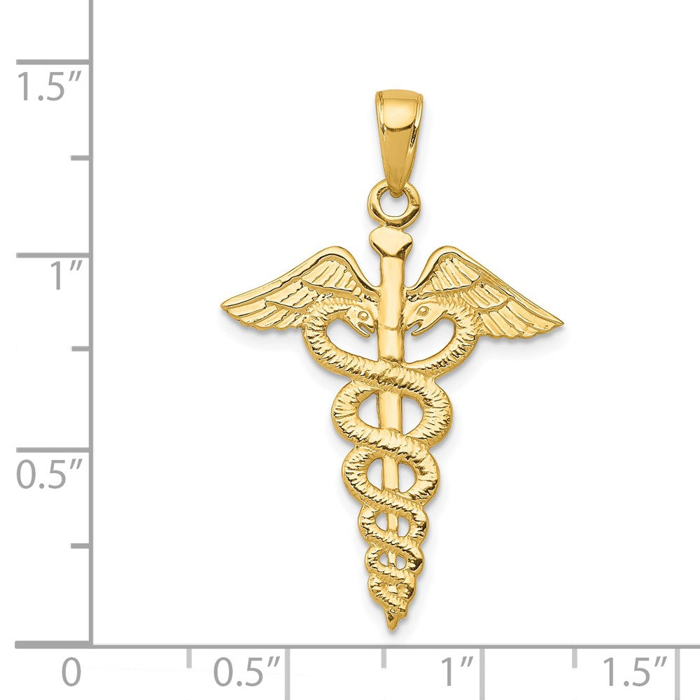 14K Gelbgold Caduceus Anhänger