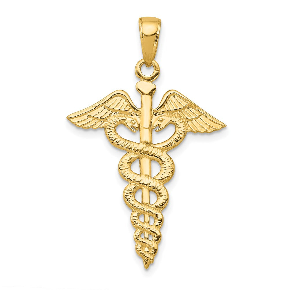 14K Gelbgold Caduceus Anhänger