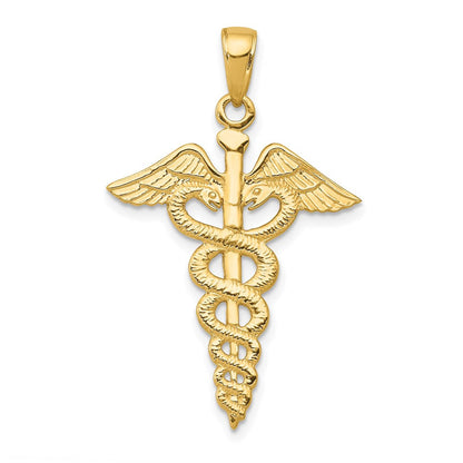14K Gelbgold Caduceus Anhänger