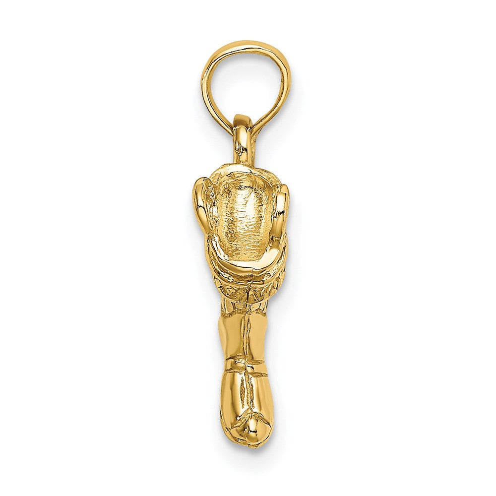 14K Gelbgold 3D-Feuerwehrstiefel-Charm