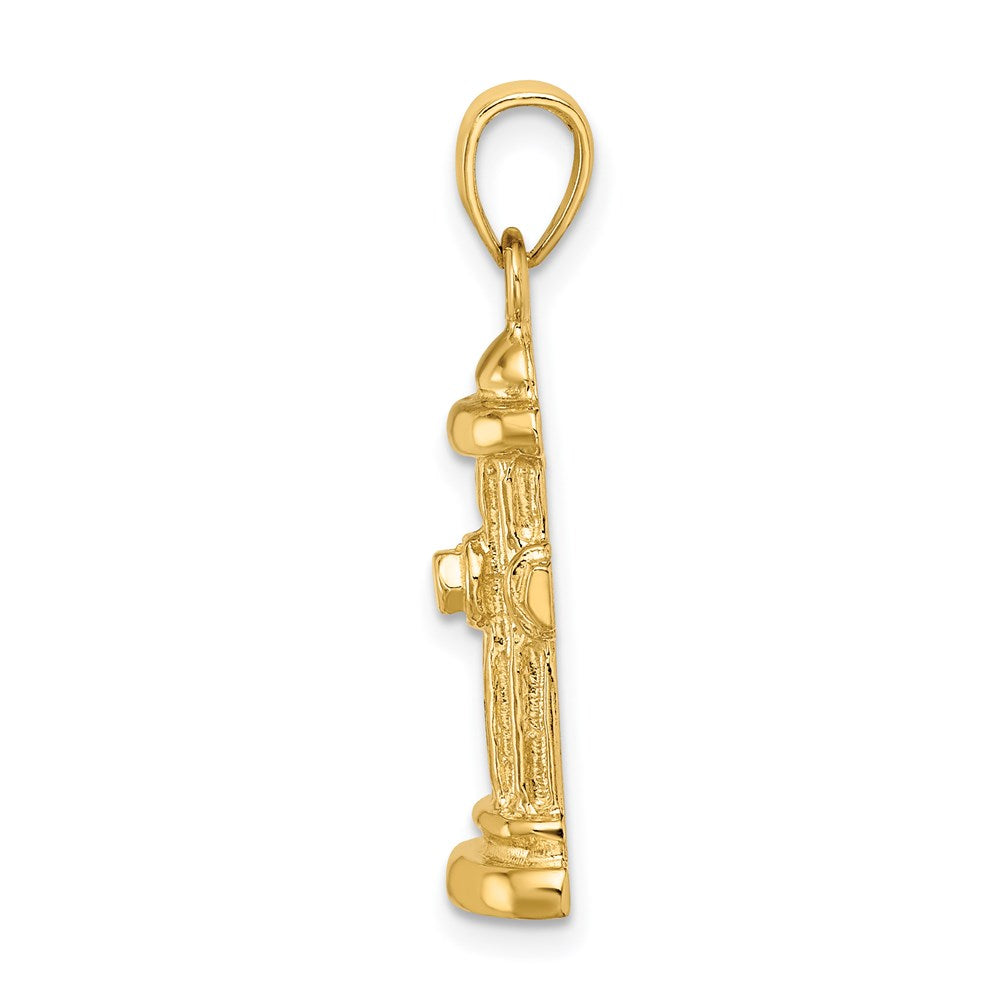 14K Gelbgold 2-D Feuerhydrant-Charm