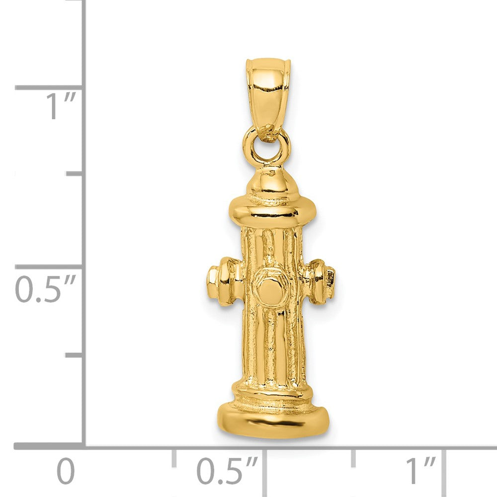 14K Gelbgold 2-D Feuerhydrant-Charm