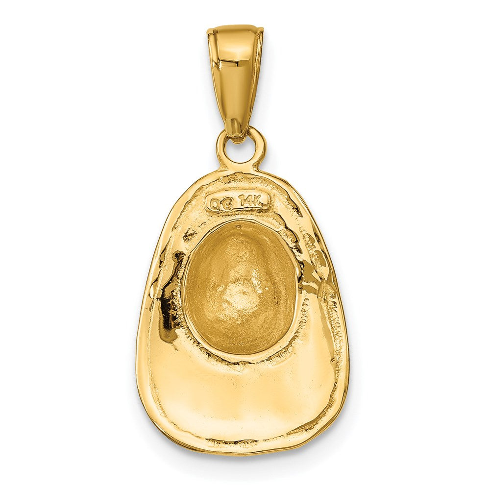 14K Gelbgold 3-D Feuerwehrhelm-Anhänger