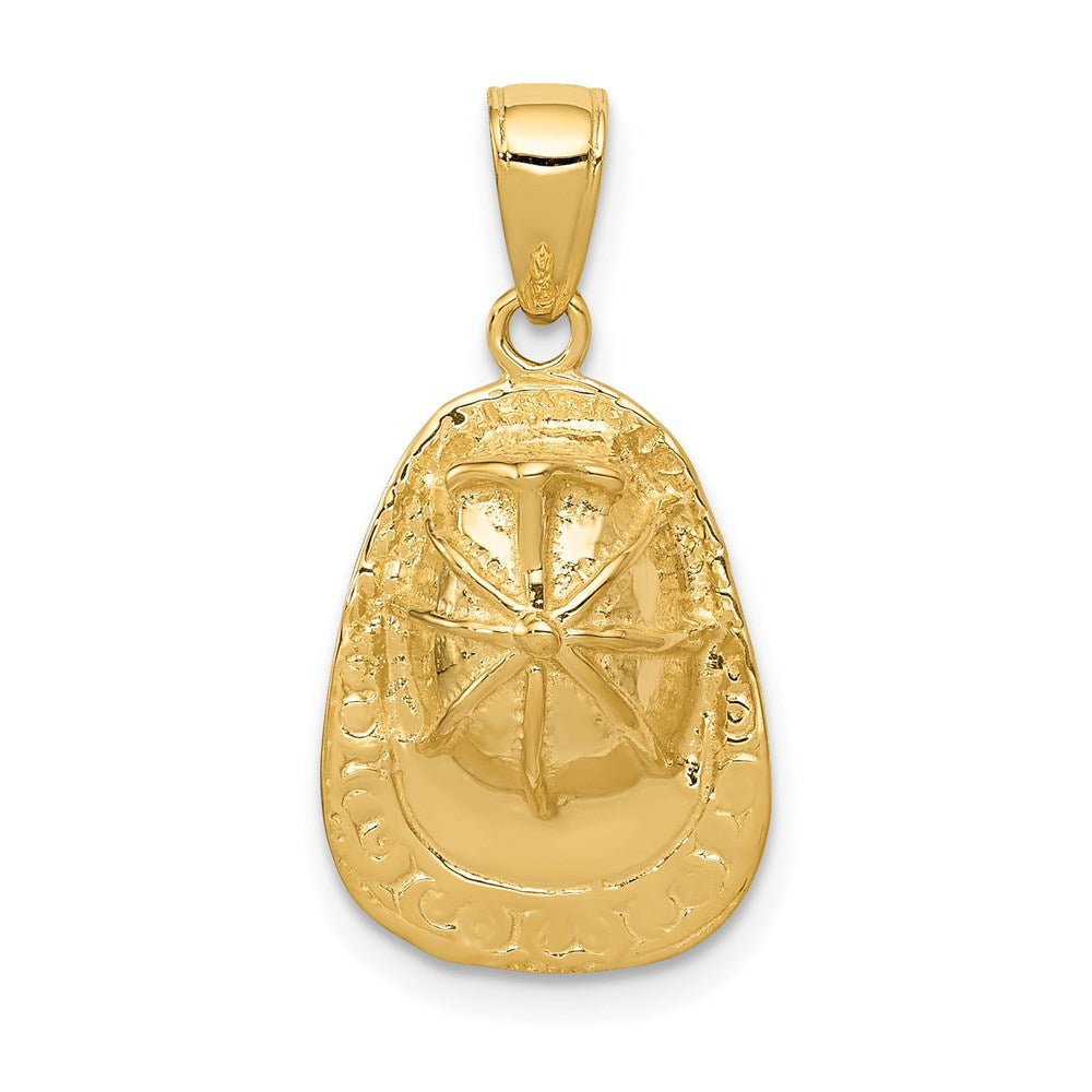 14K Gelbgold 3-D Feuerwehrhelm-Anhänger