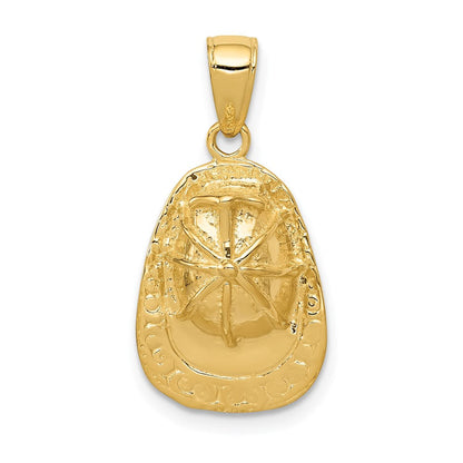 14K Gelbgold 3-D Feuerwehrhelm-Anhänger