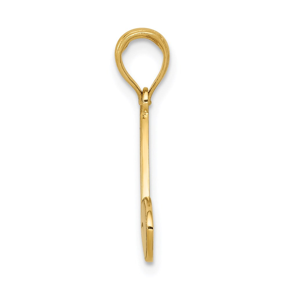 14K Gelbgold Feuerwehrhelm-Anhänger, groß