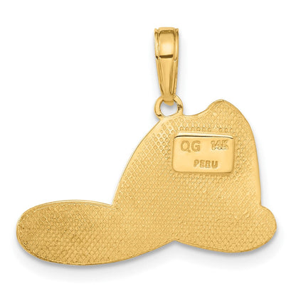 14K Gelbgold Feuerwehrhelm-Anhänger, groß