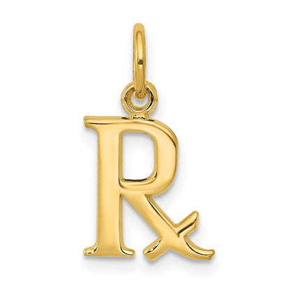14K Gelbgold Prescription Symbol Rx Charm