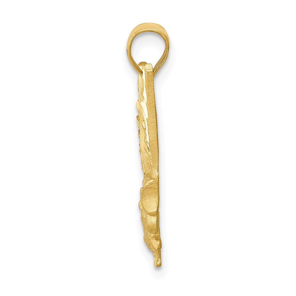 14 Karat Gelbgold Anhänger „Adler" satiniert diamantiert