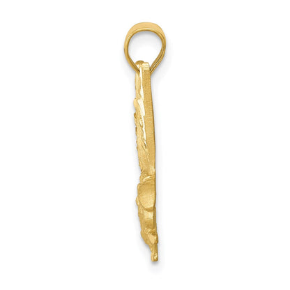 14 Karat Gelbgold Anhänger „Adler" satiniert diamantiert