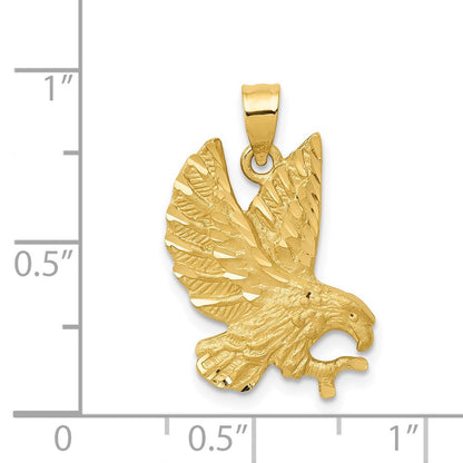 14 Karat Gelbgold Anhänger „Adler" satiniert diamantiert