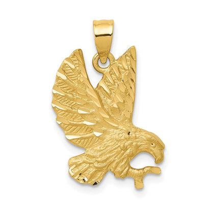 14 Karat Gelbgold Anhänger „Adler" satiniert diamantiert