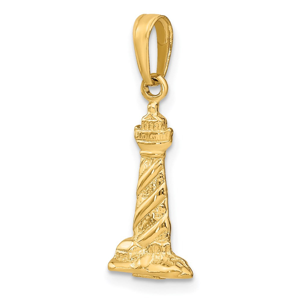 14K Gelbgold 3D-Anhänger „Leuchtturm St. Augustine“