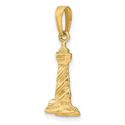 14K Gelbgold 3D-Anhänger „Leuchtturm St. Augustine“