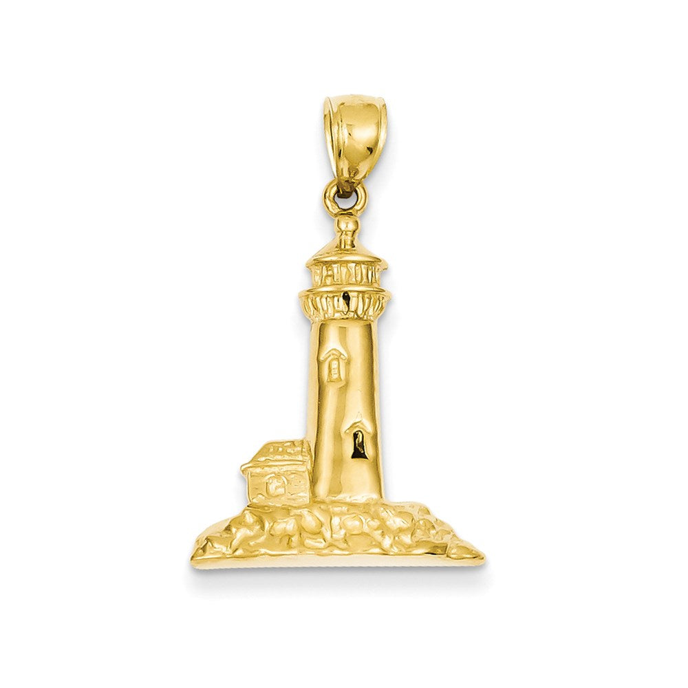 14K Gelbgold Leuchtturm-Anhänger