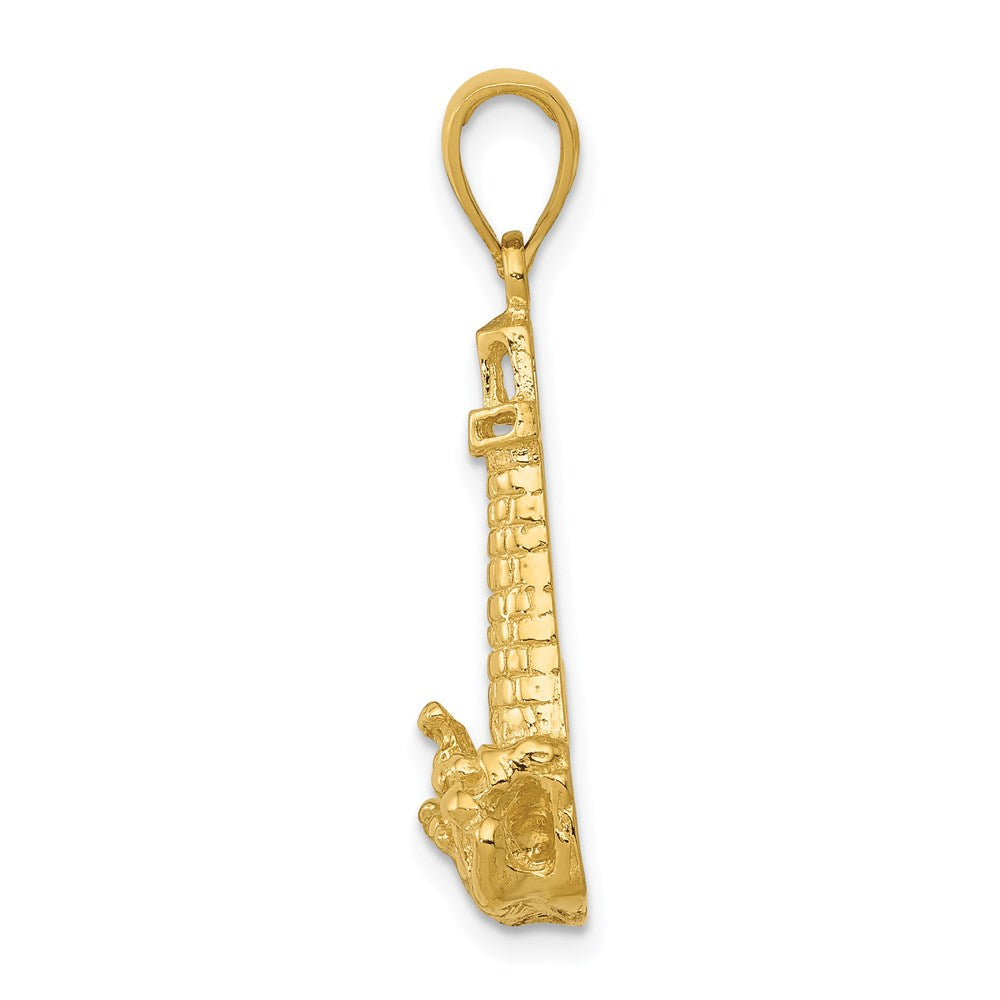 14K Gelbgold Leuchtturm-Anhänger