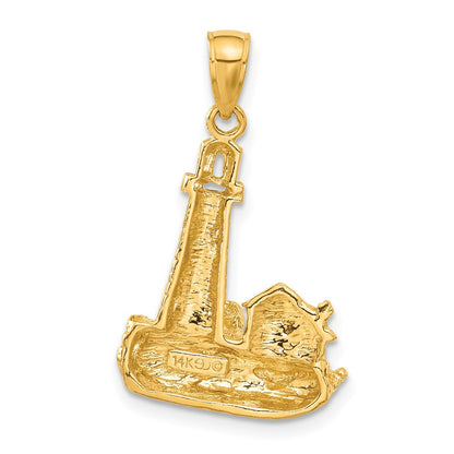 14K Gelbgold Leuchtturm-Anhänger