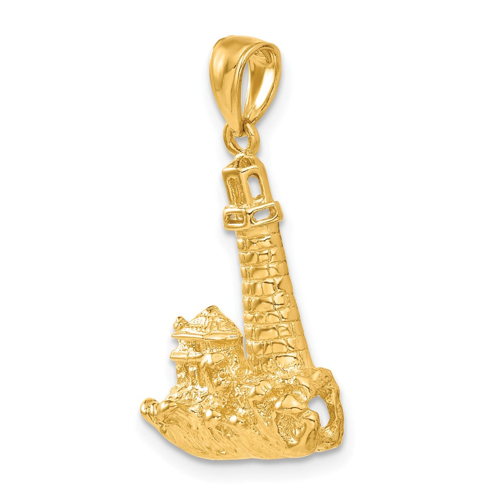 14K Gelbgold Leuchtturm-Anhänger