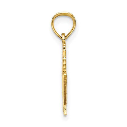 14K Gelbgold massiver polierter BERMUDA-Kreuzfahrtschiff-Charm