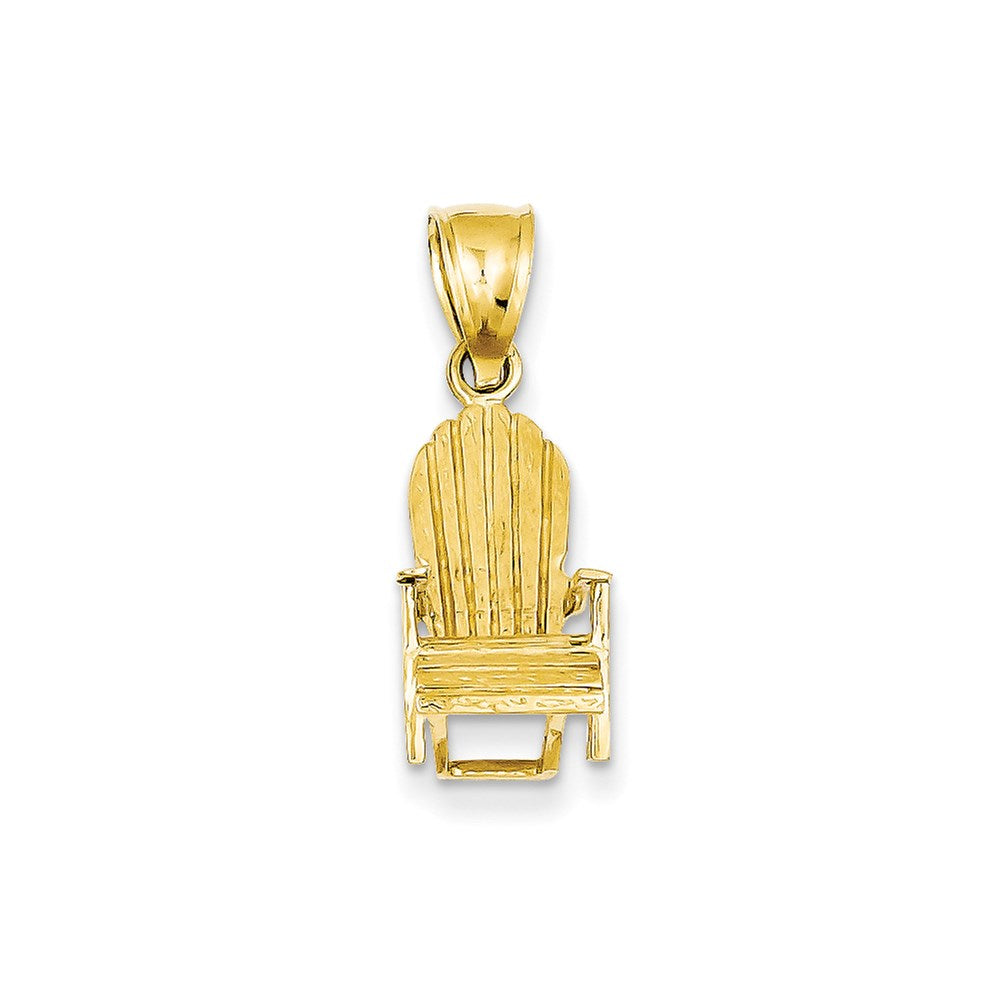 14K Gelbgold polierter 3D-Strand-Charm
