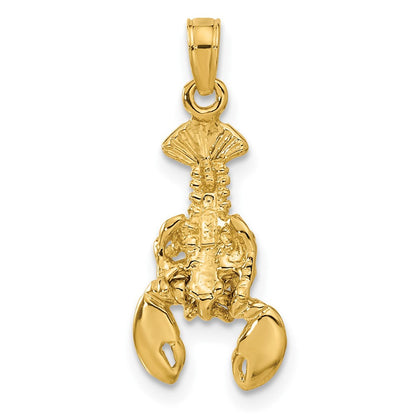 14K Gelbgold Beweglicher Hummer-Anhänger