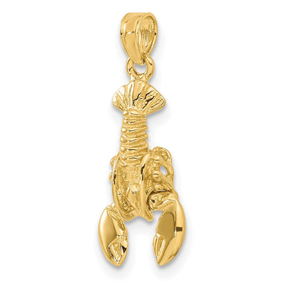 14K Gelbgold Beweglicher Hummer-Anhänger
