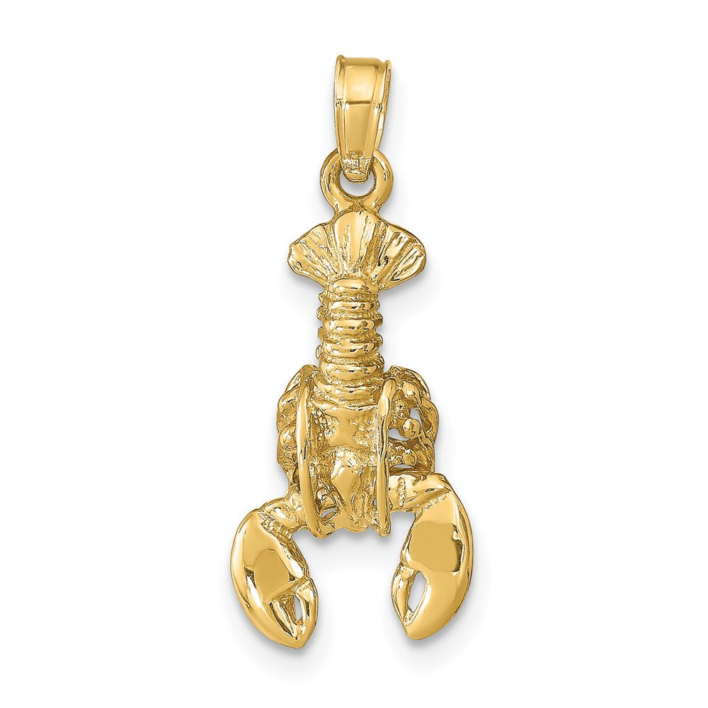 14K Gelbgold Beweglicher Hummer-Anhänger