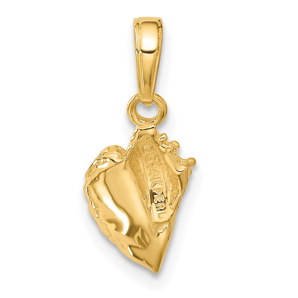 14K Gelbgold Conch Muschel Anhänger