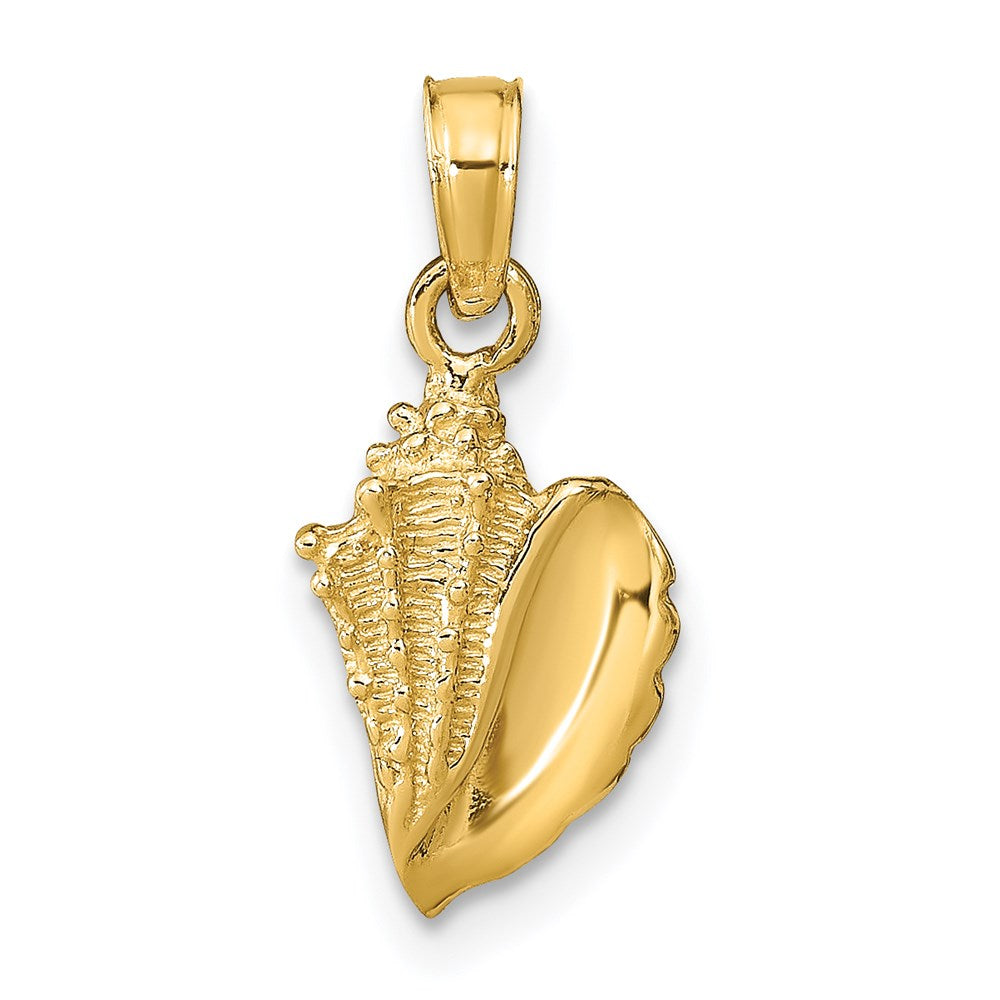 14K Gelbgold Conch Muschel Anhänger