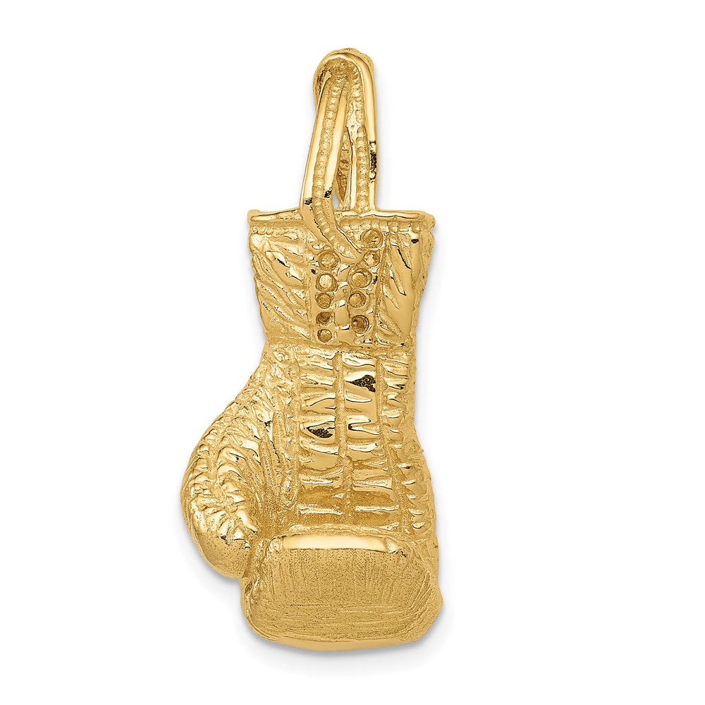 14K Gelbgold Hohl Poliert 3-d Boxing Glove Anhänger