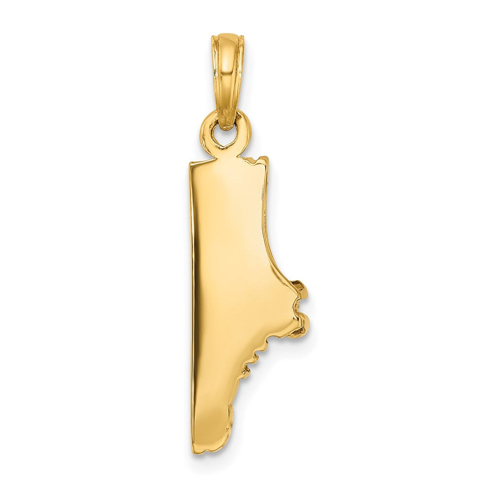 14K Gelbgold Polierter Laufschuh-Charm