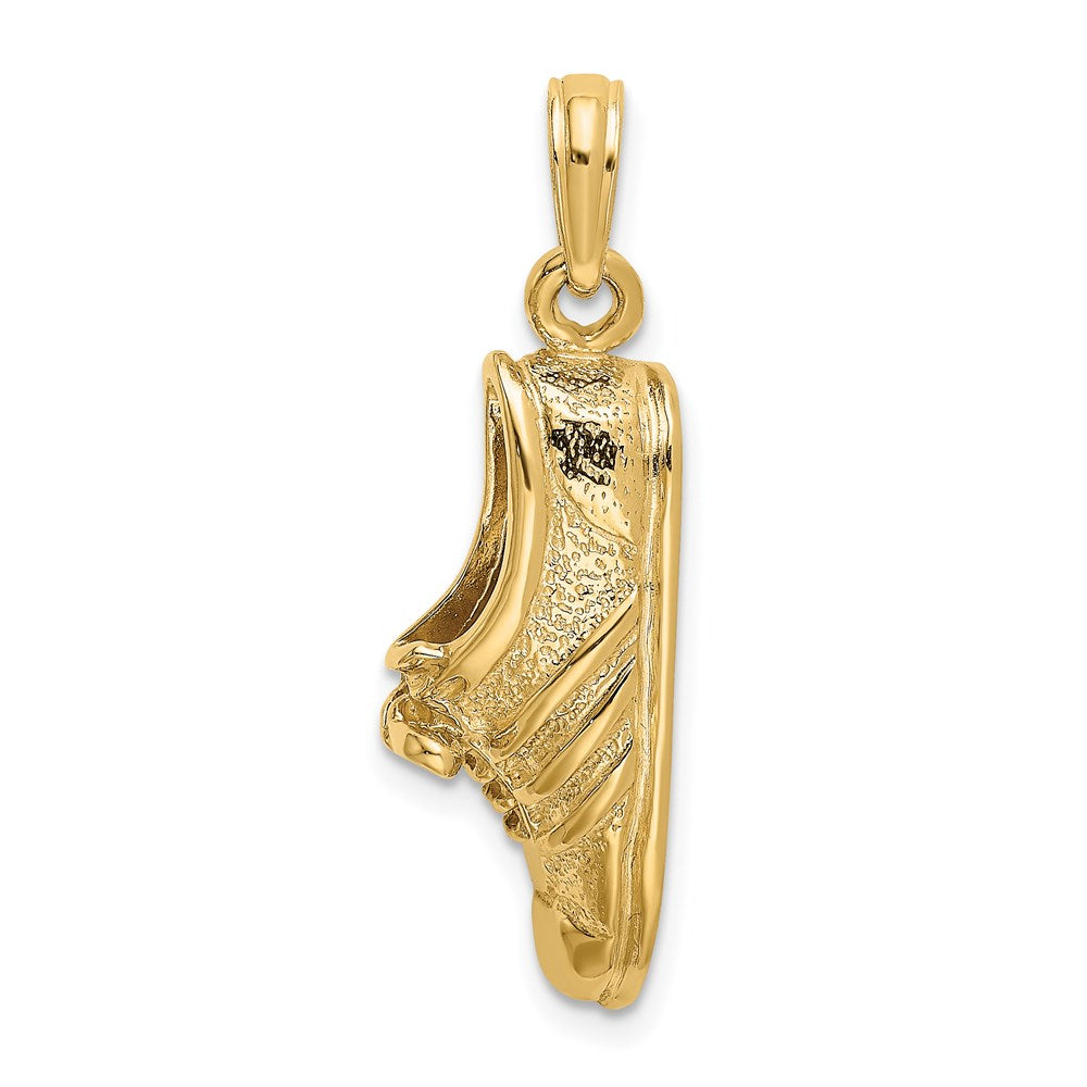14K Gelbgold Polierter Laufschuh-Charm