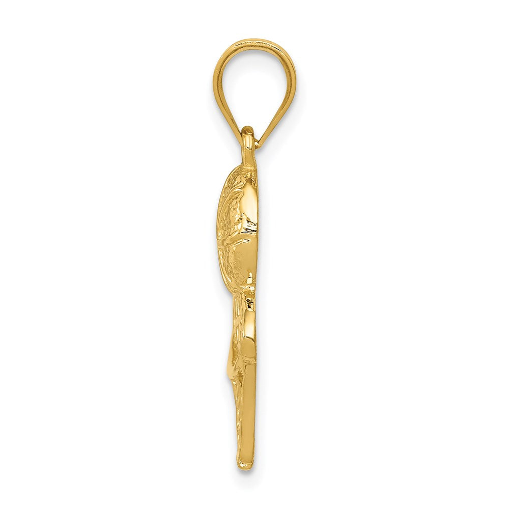 14K Gelbgold Basketball-mit-Netz-Charm