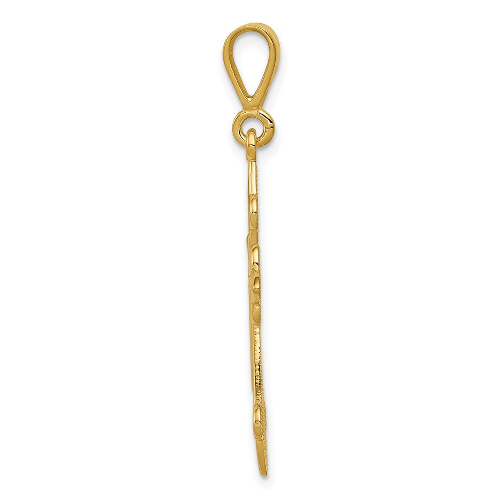 Lilienkreuz-Anhänger aus 14K Gelbgold