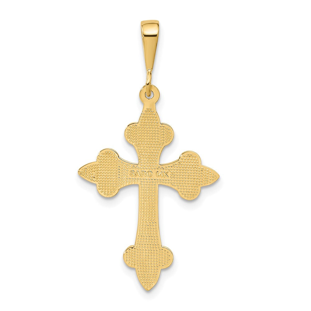 Lilienkreuz-Anhänger aus 14K Gelbgold
