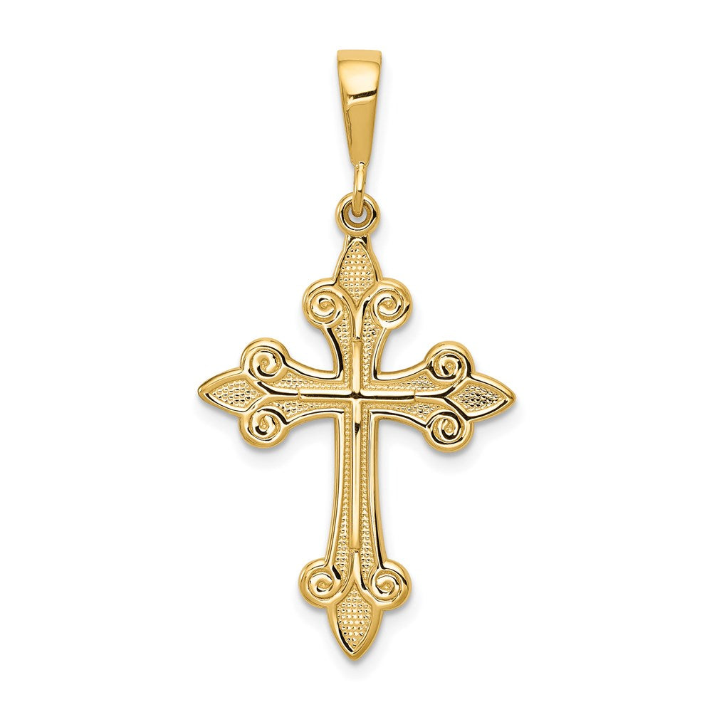 Lilienkreuz-Anhänger aus 14K Gelbgold
